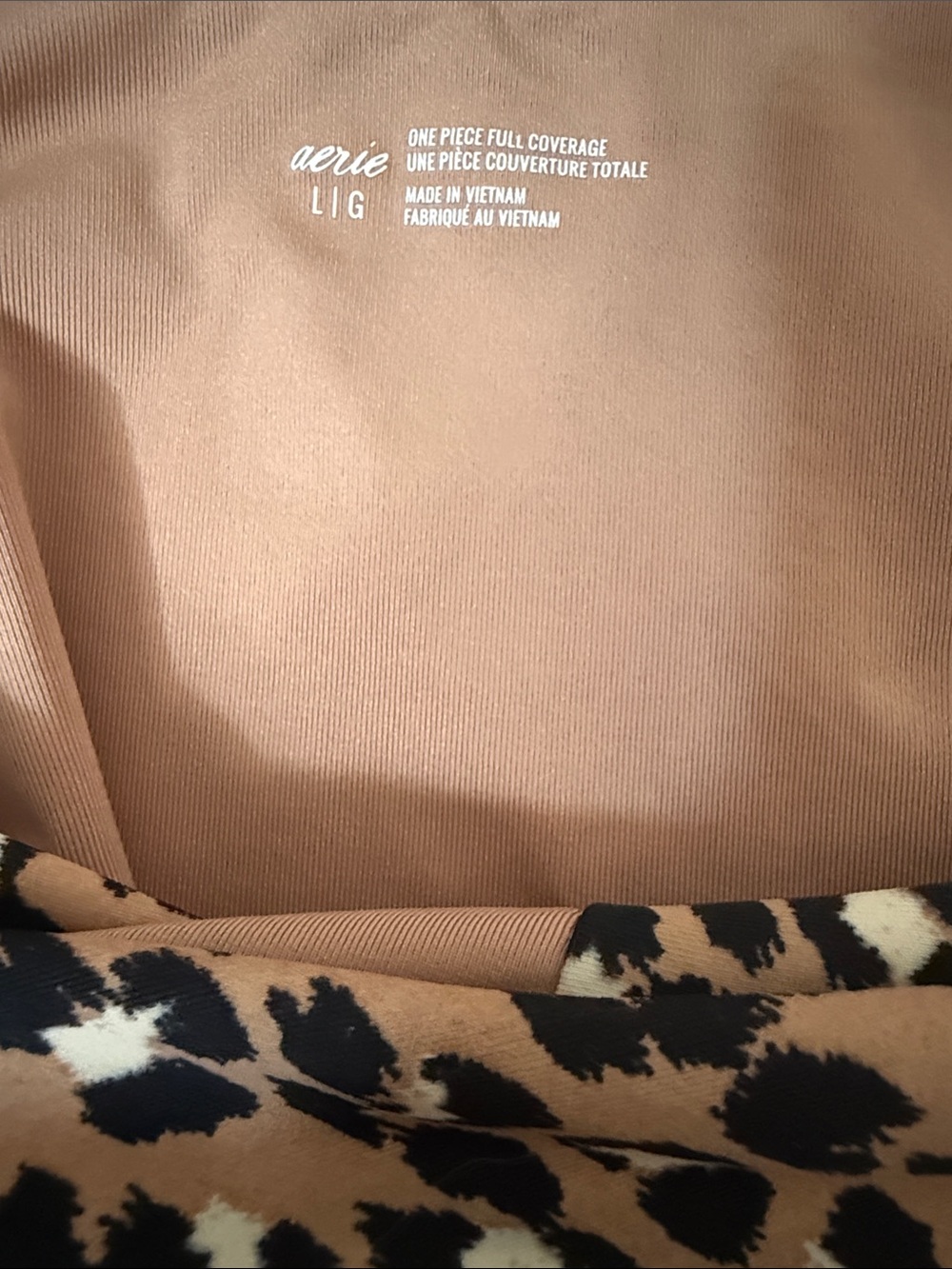 Aerie Leopard Wrap One Piece Swimsuit NWT Size Large - Picture 6 of 7